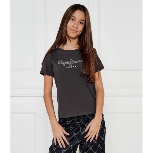 Pepe Jeans London T-shirt NINA | Regular Fit ze sklepu Gomez Fashion Store w kategorii Bluzki dziewczęce - zdjęcie 184297460