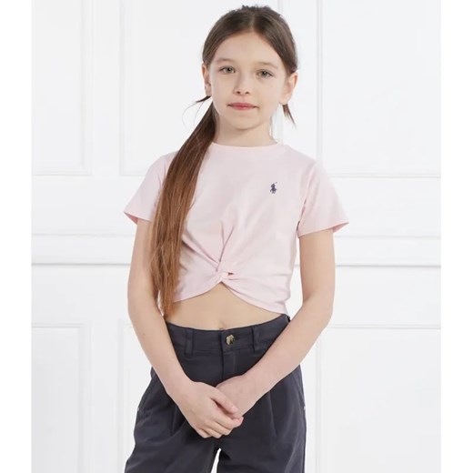 POLO RALPH LAUREN T-shirt TWISTTEE | Cropped Fit ze sklepu Gomez Fashion Store w kategorii Bluzki dziewczęce - zdjęcie 184297631