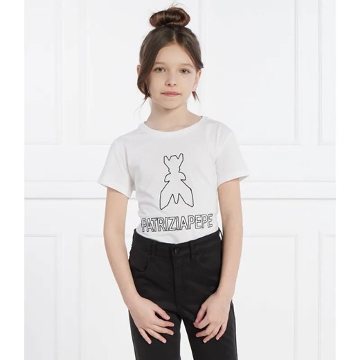 Patrizia Pepe T-shirt | Regular Fit ze sklepu Gomez Fashion Store w kategorii Bluzki dziewczęce - zdjęcie 184297711