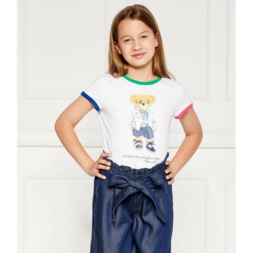 POLO RALPH LAUREN T-shirt SSBEARCN-KNIT | Regular Fit ze sklepu Gomez Fashion Store w kategorii Bluzki dziewczęce - zdjęcie 184297733