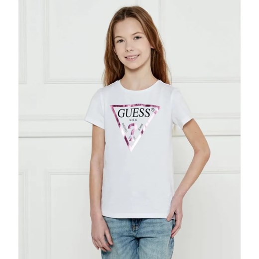 Guess T-shirt | Regular Fit ze sklepu Gomez Fashion Store w kategorii Bluzki dziewczęce - zdjęcie 184297750