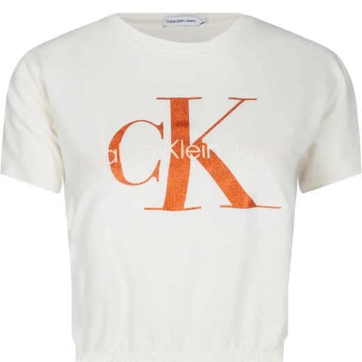 Calvin Klein Jeans T-shirt | Cropped Fit ze sklepu Gomez Fashion Store w kategorii Bluzki dziewczęce - zdjęcie 184297773