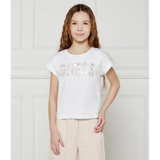 Guess T-shirt | Regular Fit ze sklepu Gomez Fashion Store w kategorii Bluzki dziewczęce - zdjęcie 184297790