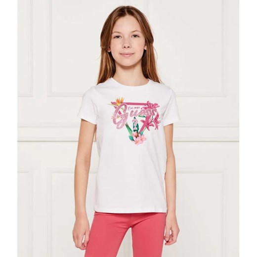 Guess T-shirt | Regular Fit ze sklepu Gomez Fashion Store w kategorii Bluzki dziewczęce - zdjęcie 184297810