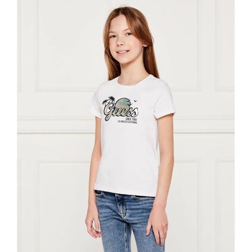 Guess T-shirt | Regular Fit ze sklepu Gomez Fashion Store w kategorii Bluzki dziewczęce - zdjęcie 184297811