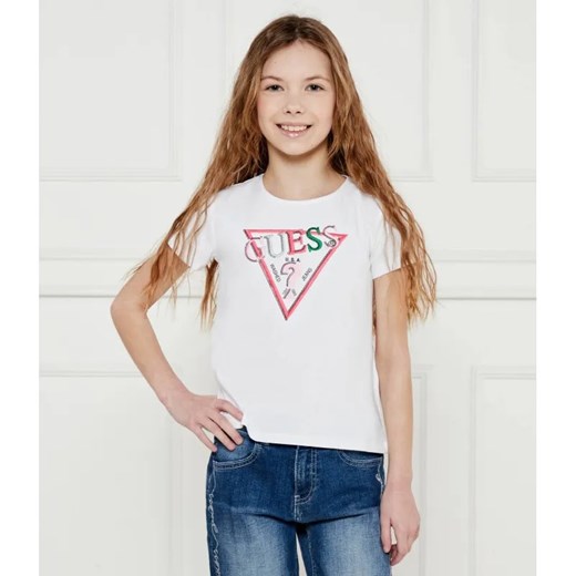 Guess T-shirt | Regular Fit ze sklepu Gomez Fashion Store w kategorii Bluzki dziewczęce - zdjęcie 184297813