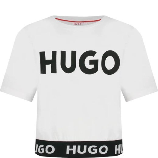 HUGO KIDS T-shirt | Regular Fit ze sklepu Gomez Fashion Store w kategorii Bluzki dziewczęce - zdjęcie 184297842