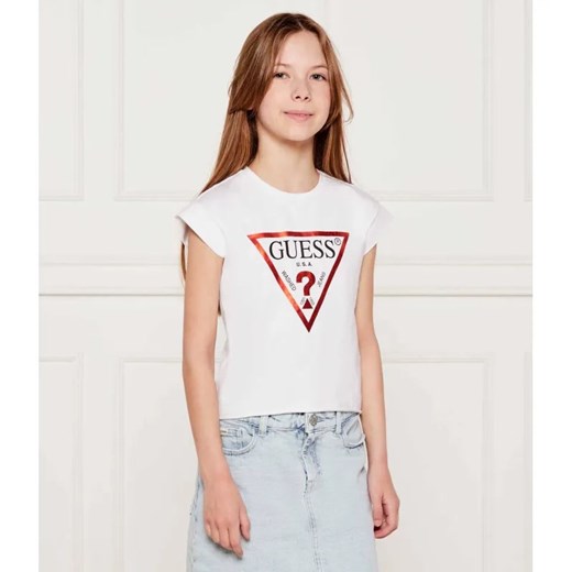 Guess T-shirt | Regular Fit ze sklepu Gomez Fashion Store w kategorii Bluzki dziewczęce - zdjęcie 184297874