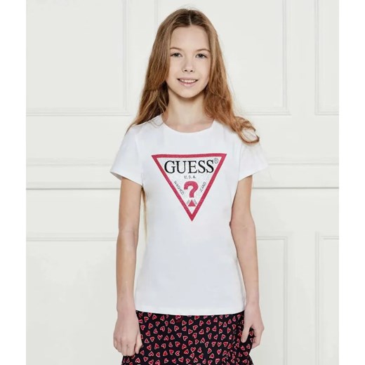 Guess T-shirt | Regular Fit ze sklepu Gomez Fashion Store w kategorii Bluzki dziewczęce - zdjęcie 184297881