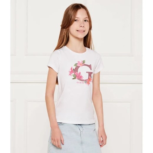 Guess T-shirt | Regular Fit ze sklepu Gomez Fashion Store w kategorii Bluzki dziewczęce - zdjęcie 184297892