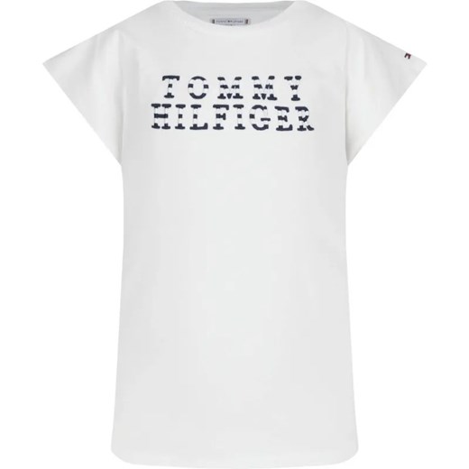 Tommy Hilfiger T-shirt | Regular Fit ze sklepu Gomez Fashion Store w kategorii Bluzki dziewczęce - zdjęcie 184297913
