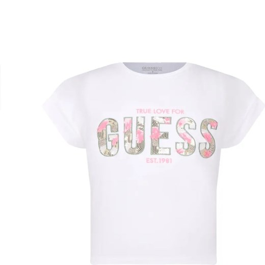 Guess T-shirt | Regular Fit ze sklepu Gomez Fashion Store w kategorii Bluzki dziewczęce - zdjęcie 184297930
