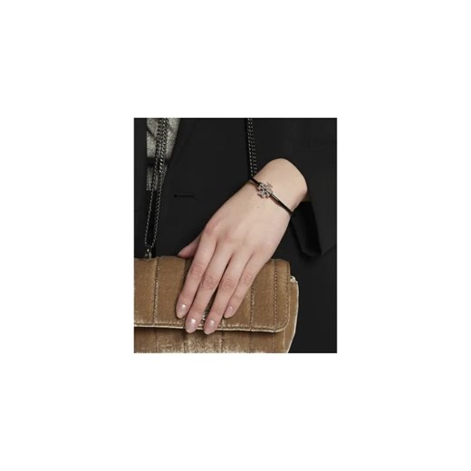 TORY BURCH Bransoletka Eleanor Enamel Pave Hinged Cuff Tory Burch One Size okazyjna cena Gomez Fashion Store