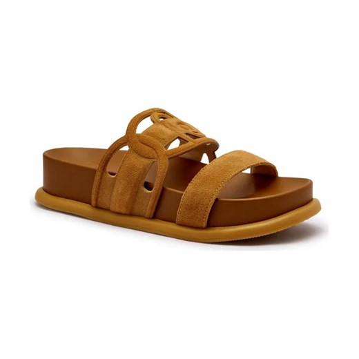 Liu Jo Skórzane klapki LOREN 06 ze sklepu Gomez Fashion Store w kategorii Klapki damskie - zdjęcie 184298691