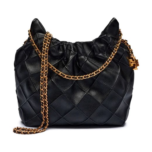 TORY BURCH Skórzana hobo Fleming Mini ze sklepu Gomez Fashion Store w kategorii Torebki hobo - zdjęcie 184298713