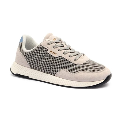 BOSS BLACK Sneakersy Titanium_Runn_mebisd | z dodatkiem skóry ze sklepu Gomez Fashion Store w kategorii Buty sportowe męskie - zdjęcie 184298860