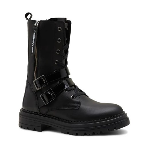Karl Lagerfeld Kids Skórzane botki ANKLE ze sklepu Gomez Fashion Store w kategorii Buty zimowe dziecięce - zdjęcie 184298922