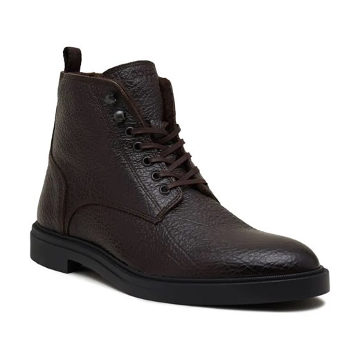 BOSS BLACK Skórzane buty Calev_Halb ze sklepu Gomez Fashion Store w kategorii Buty zimowe męskie - zdjęcie 184298951