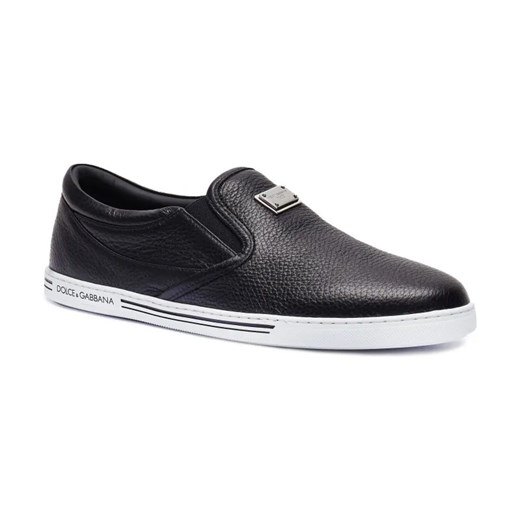 Dolce & Gabbana Skórzane slip on Saint Tropez ze sklepu Gomez Fashion Store w kategorii Trampki męskie - zdjęcie 184299091