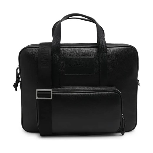 Emporio Armani Skórzana torba na laptopa 16\" ze sklepu Gomez Fashion Store w kategorii Torby na laptopa - zdjęcie 184299220