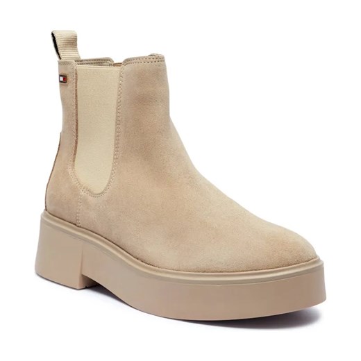 Tommy Hilfiger Skórzane sztyblety CHELSEA ze sklepu Gomez Fashion Store w kategorii Botki - zdjęcie 184299402