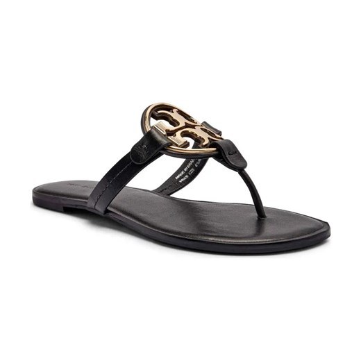 TORY BURCH Skórzane japonki METAL MILLER ze sklepu Gomez Fashion Store w kategorii Klapki damskie - zdjęcie 184299722