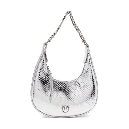 Pinko Hobo BRIOCHE HOBO MINI PELLE LAMINA ze sklepu Gomez Fashion Store w kategorii Torebki hobo - zdjęcie 184299802