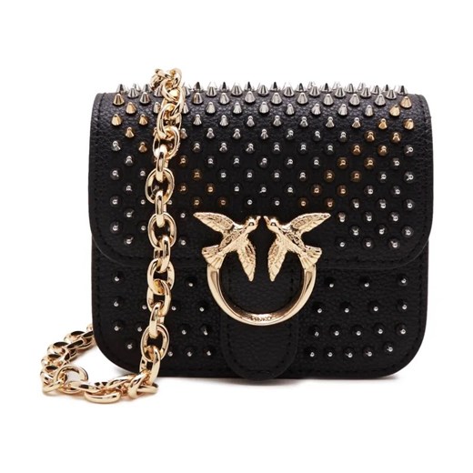 Pinko Skórzana torebka wieczorowa LOVE BELL MICRO VITELLO BOTTAL Pinko One Size wyprzedaż Gomez Fashion Store