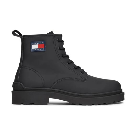 Tommy Jeans Skórzane buty wysokie TJM Leather Lace Up Boot ze sklepu Gomez Fashion Store w kategorii Buty zimowe męskie - zdjęcie 184300124
