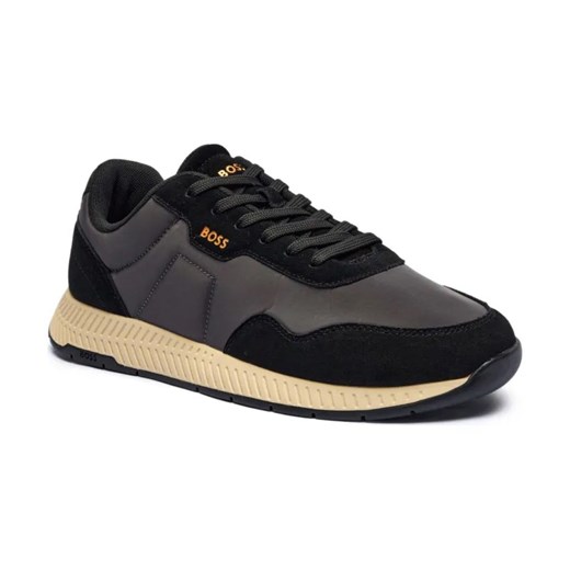 BOSS BLACK Sneakersy Titanium_Runn | z dodatkiem skóry ze sklepu Gomez Fashion Store w kategorii Buty sportowe męskie - zdjęcie 184300143