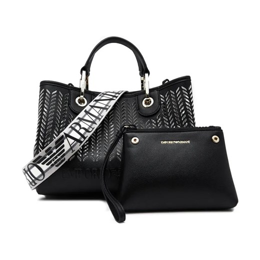 Emporio Armani Skórzana torebka na ramię + saszetka Emporio Armani One Size wyprzedaż Gomez Fashion Store