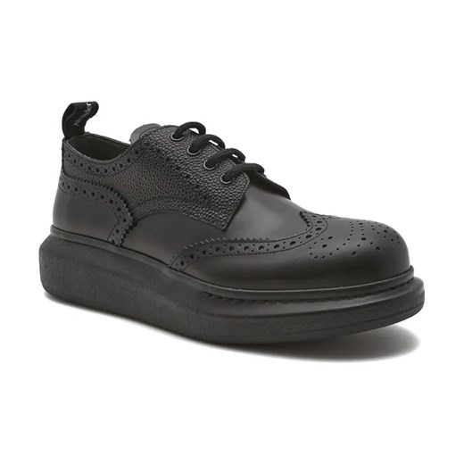 Alexander McQueen Skórzane oksfordy NEW LIQUID SPAZZOLAT ze sklepu Gomez Fashion Store w kategorii Półbuty męskie - zdjęcie 184300512