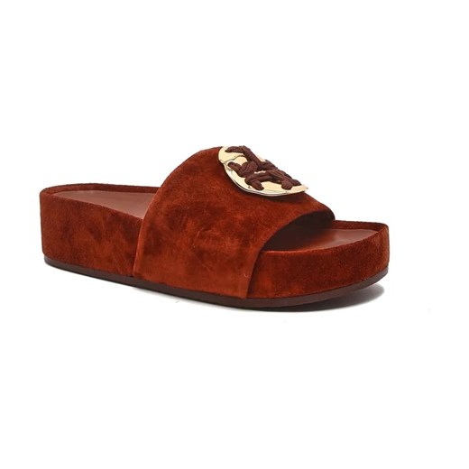 TORY BURCH Skórzane klapki WOVEN Tory Burch 40 Gomez Fashion Store okazja