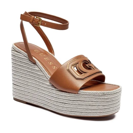 Guess Skórzane koturny JESSON ze sklepu Gomez Fashion Store w kategorii Espadryle damskie - zdjęcie 184300814