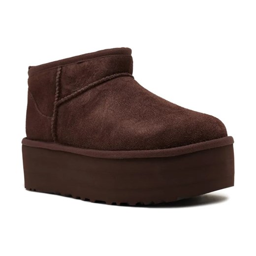 UGG Skórzane śniegowce W CLASSIC ULTRA MINI | z dodatkiem wełny ze sklepu Gomez Fashion Store w kategorii Śniegowce damskie - zdjęcie 184300893