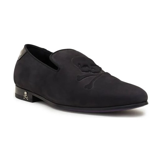 Philipp Plein Skórzane loafersy Nubuck Loafers Skull&Bones ze sklepu Gomez Fashion Store w kategorii Mokasyny męskie - zdjęcie 184300931