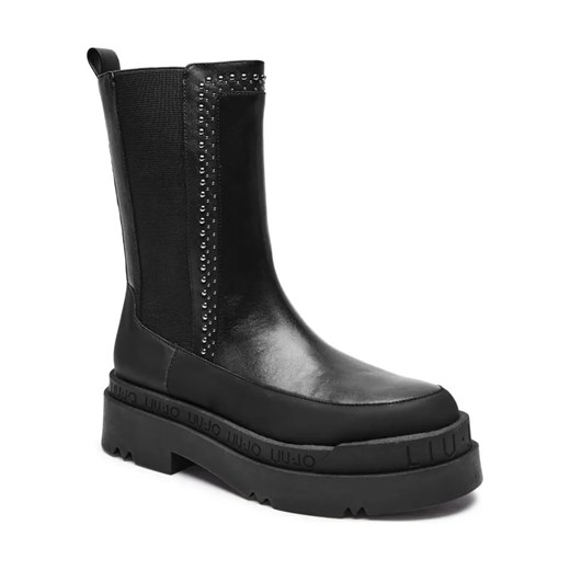Liu Jo Botki LOVE 54 | z dodatkiem skóry ze sklepu Gomez Fashion Store w kategorii Botki - zdjęcie 184300944