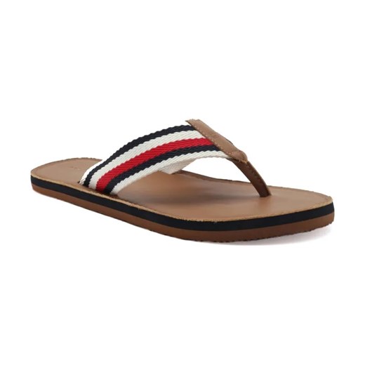 Tommy Hilfiger Japonki HILFIGER LEATHER BEACH SANDAL | z dodatkiem skóry ze sklepu Gomez Fashion Store w kategorii Klapki męskie - zdjęcie 184301014