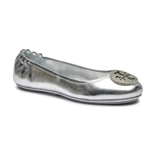 TORY BURCH Skórzane baleriny MINNIE TRAVEL ze sklepu Gomez Fashion Store w kategorii Balerinki - zdjęcie 184301202