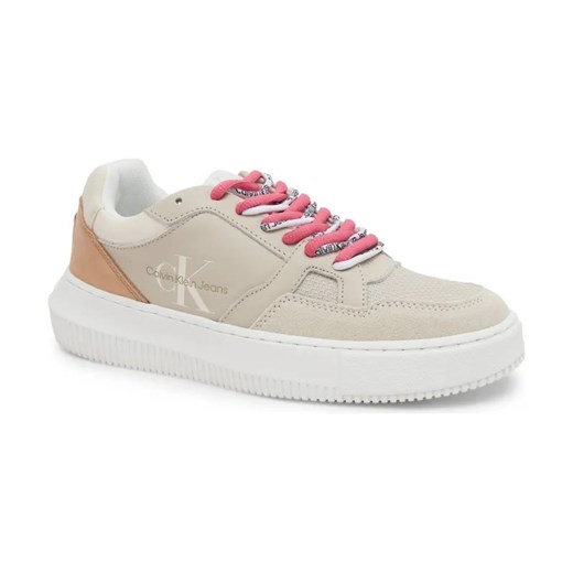 Calvin Klein Jeans Skórzane sneakersy CHUNKY CUPSOLE FLUO CONTRAST 36 promocyjna cena Gomez Fashion Store