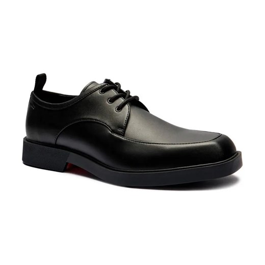 HUGO Skórzane derby Iker_Derb_alvp ze sklepu Gomez Fashion Store w kategorii Buty eleganckie męskie - zdjęcie 184301933