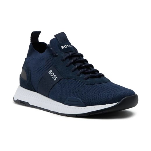 BOSS BLACK Sneakersy Titanium_Runn_knst_N | z dodatkiem skóry ze sklepu Gomez Fashion Store w kategorii Buty sportowe męskie - zdjęcie 184301960