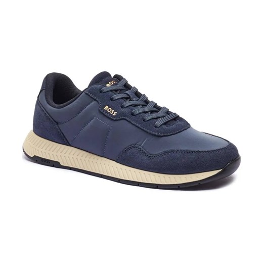 BOSS BLACK Sneakersy Titanium_Runn | z dodatkiem skóry ze sklepu Gomez Fashion Store w kategorii Buty sportowe męskie - zdjęcie 184302070