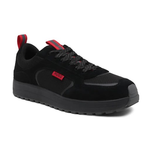 HUGO Sneakersy Cilan_Tenn_mesd | z dodatkiem skóry ze sklepu Gomez Fashion Store w kategorii Buty sportowe męskie - zdjęcie 184302173