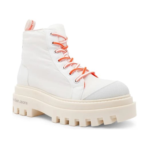 Calvin Klein Jeans Botki TOOTHY COMBAT BOOT SOFTNY | z dodatkiem skóry ze sklepu Gomez Fashion Store w kategorii Workery damskie - zdjęcie 184302204