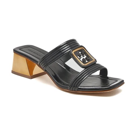 TORY BURCH Skórzane klapki ze sklepu Gomez Fashion Store w kategorii Klapki damskie - zdjęcie 184302233