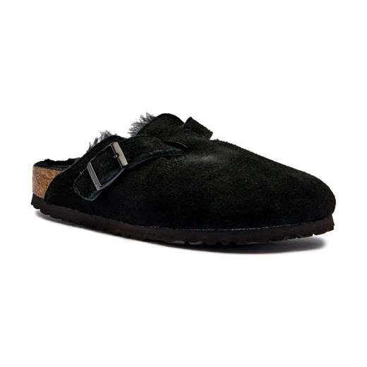 Birkenstock Skórzane klapki Boston LEVE | shearling ze sklepu Gomez Fashion Store w kategorii Klapki damskie - zdjęcie 184302234