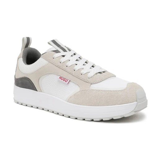 HUGO Sneakersy Cilan_Tenn_mesd | z dodatkiem skóry ze sklepu Gomez Fashion Store w kategorii Buty sportowe męskie - zdjęcie 184302253