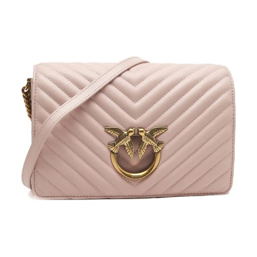 Pinko Skórzana torebka na ramię LOVE CLICK CLASSIC SHEEP NAPPA ze sklepu Gomez Fashion Store w kategorii Listonoszki - zdjęcie 184302333
