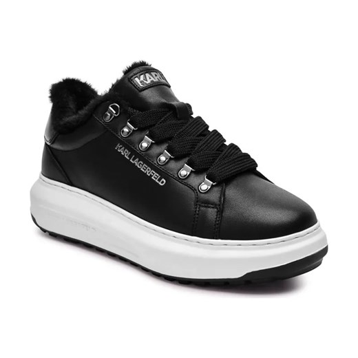 Karl Lagerfeld Skórzane sneakersy KAPRI LUG | shearling ze sklepu Gomez Fashion Store w kategorii Buty sportowe męskie - zdjęcie 184302561